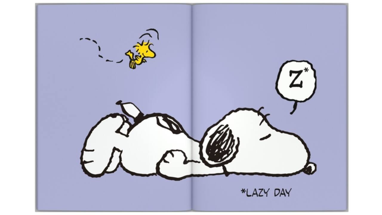 Schoolagenda 25-26 Lannoo Snoopy 1dag/1pagina met inserts lila