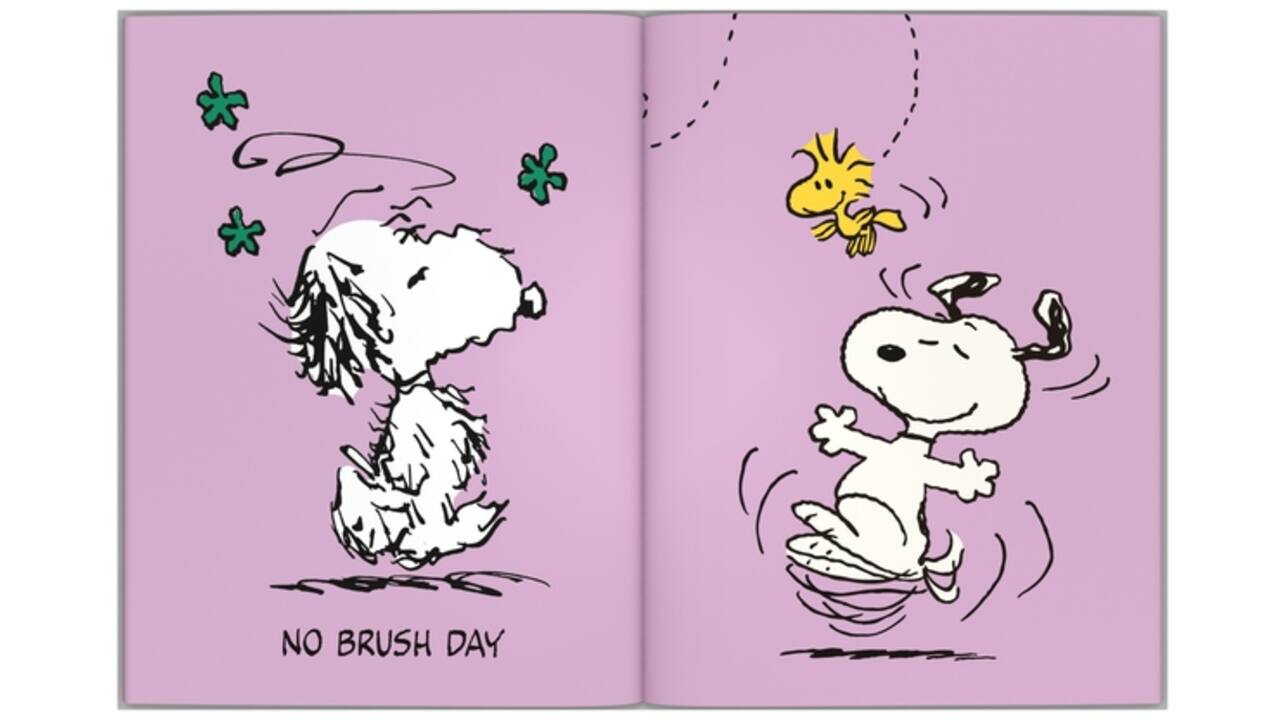 Schoolagenda 25-26 Lannoo Snoopy 1dag/1pagina met inserts lila