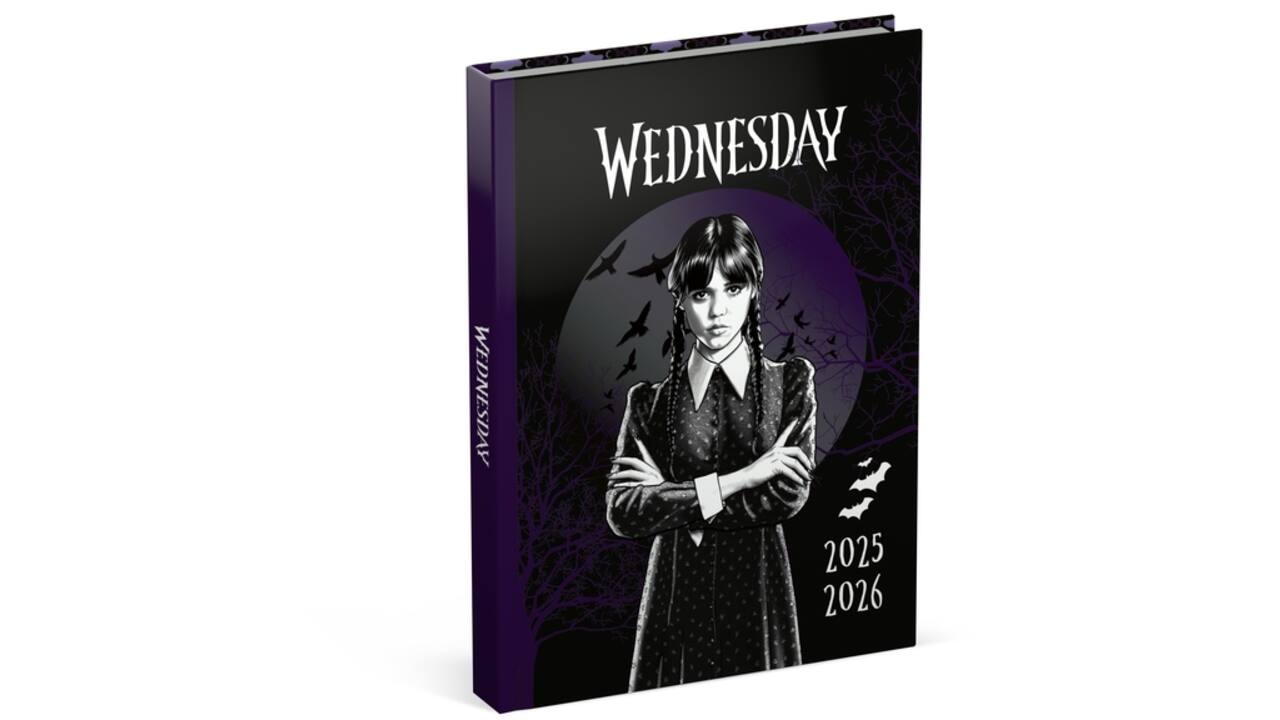 Schoolagenda 25-26 Lannoo Wednesday 1dag/1pagina met inserts zwart