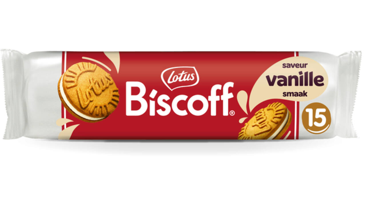 Koekjes Lotus Biscoff speculoos sandwich vanille 15 stuks