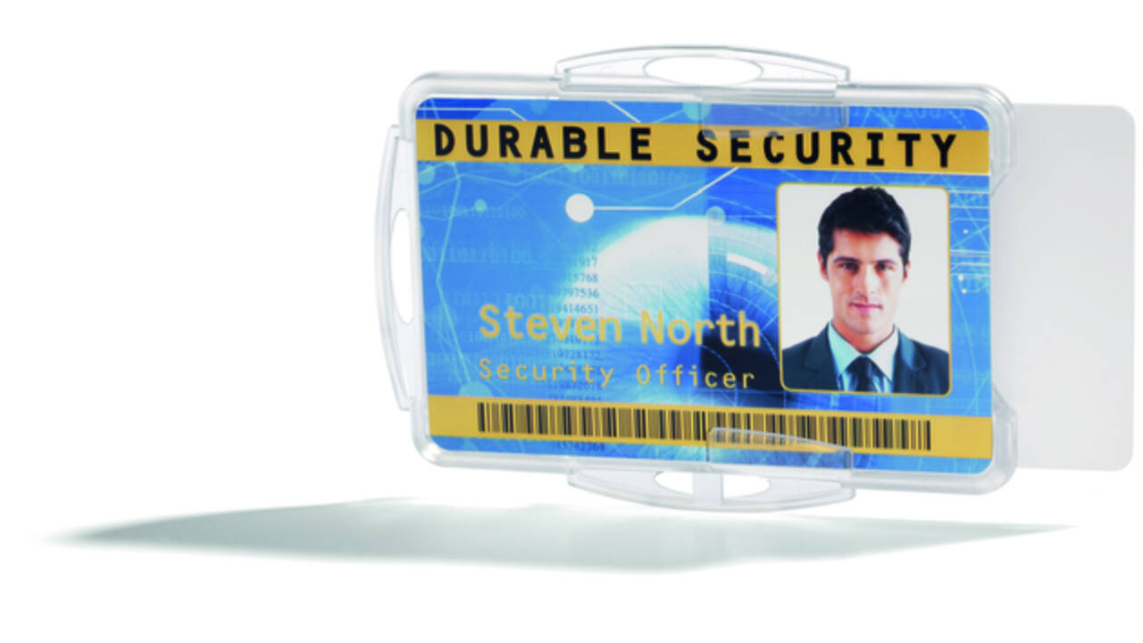 Badge Durable voor 2 kaarten 10 stuks