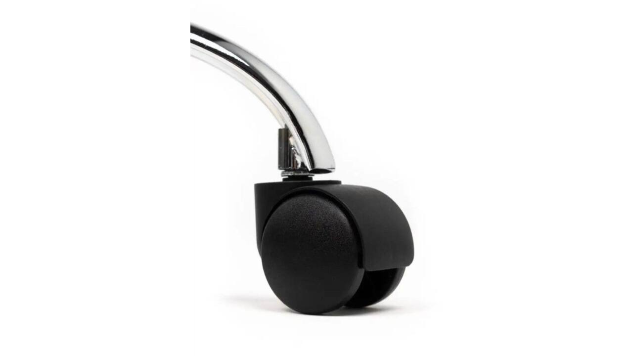 Tabouret kruk Office standaard met gasveer harde wielen zw