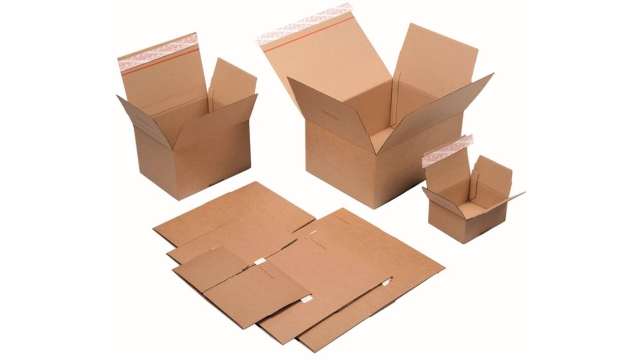 Quickbox IEZZY verstelbare hoogte 304x216x130-220mm B-golf bruin 10 stuks