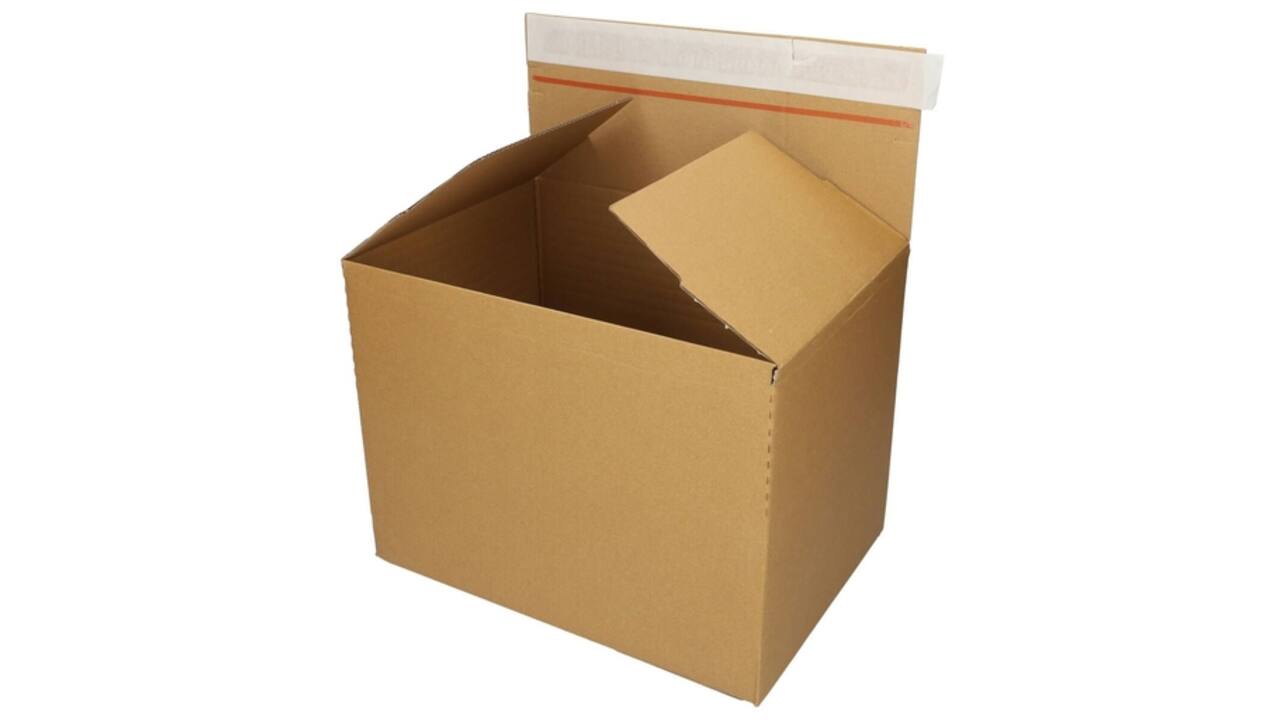 Quickbox IEZZY verstelbare hoogte 460x309x180-300mm B-golf bruin 10 stuks
