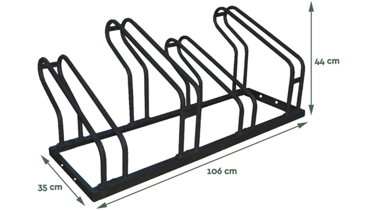 Fietsenrek BRASQ 4 fietsen BS400 zwart