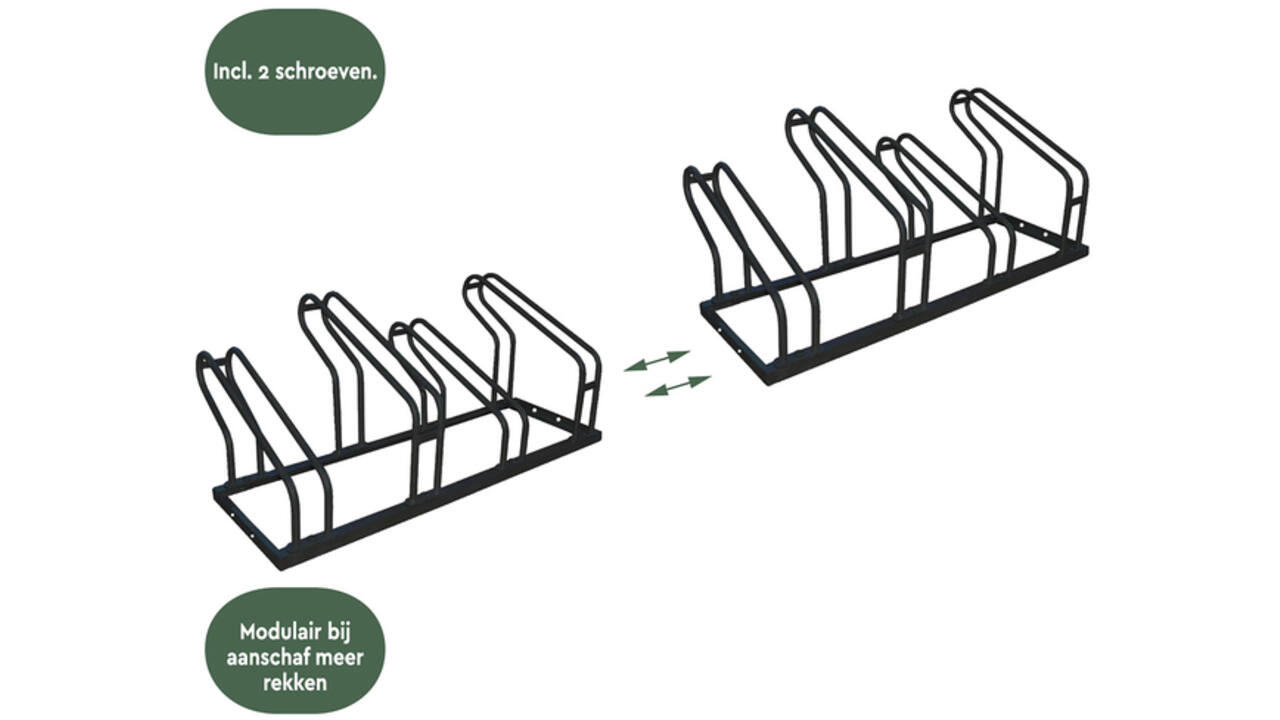 Fietsenrek BRASQ 4 fietsen BS400 zwart