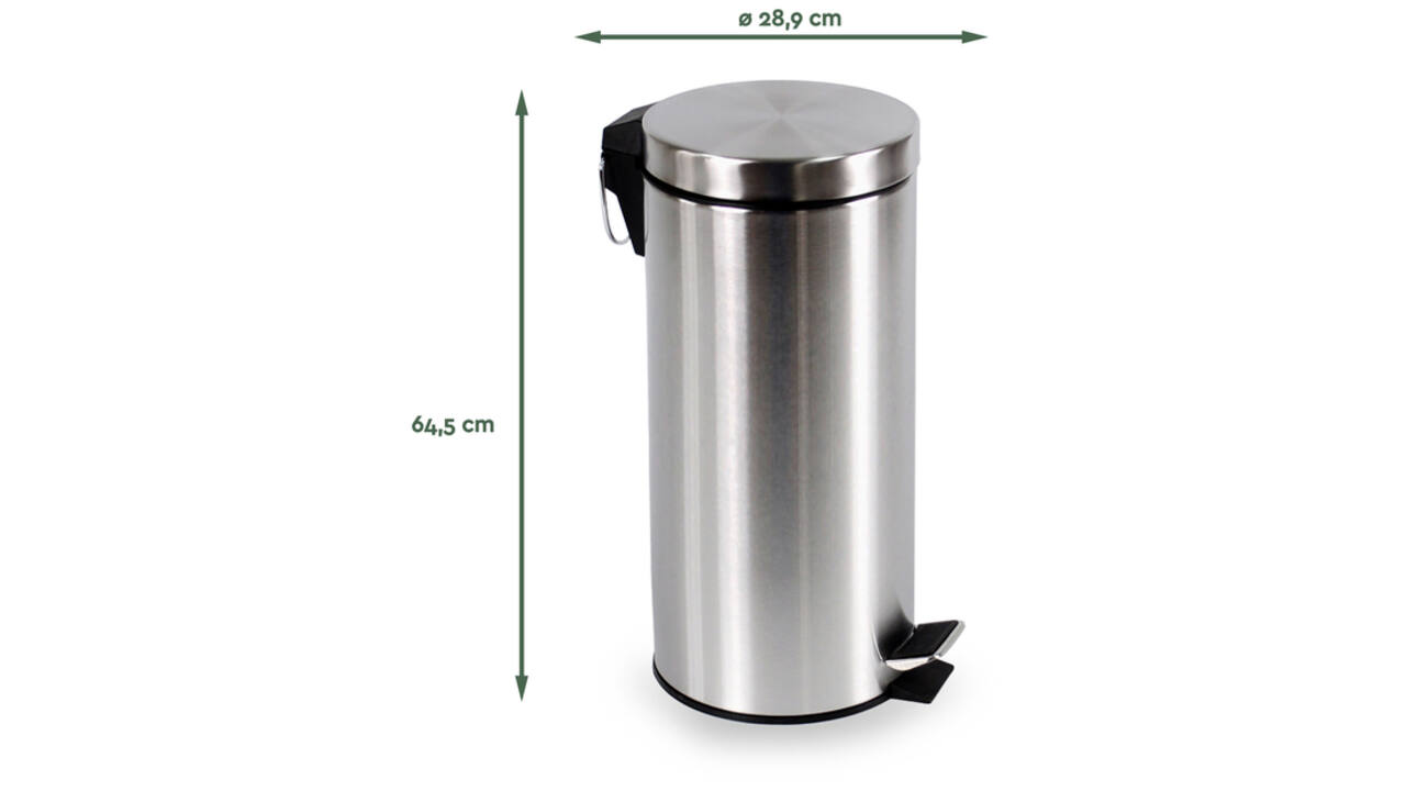 Pedaalemmer BRASQ 30 liter rvs