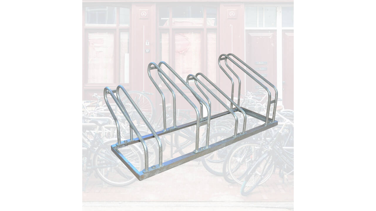 Fietsenrek BRASQ 4 fietsen BS400 zilver