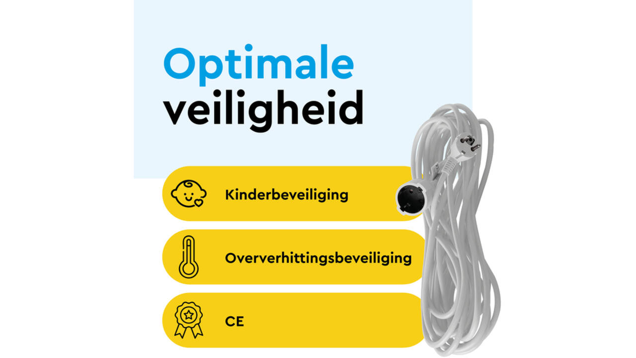 Verlengkabel BRASQ 30m wit