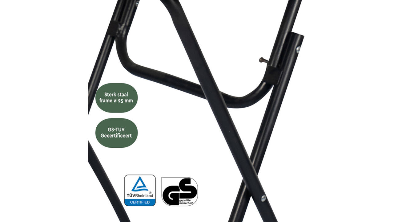 Statafel BRASQ 80cm BT100 zwart