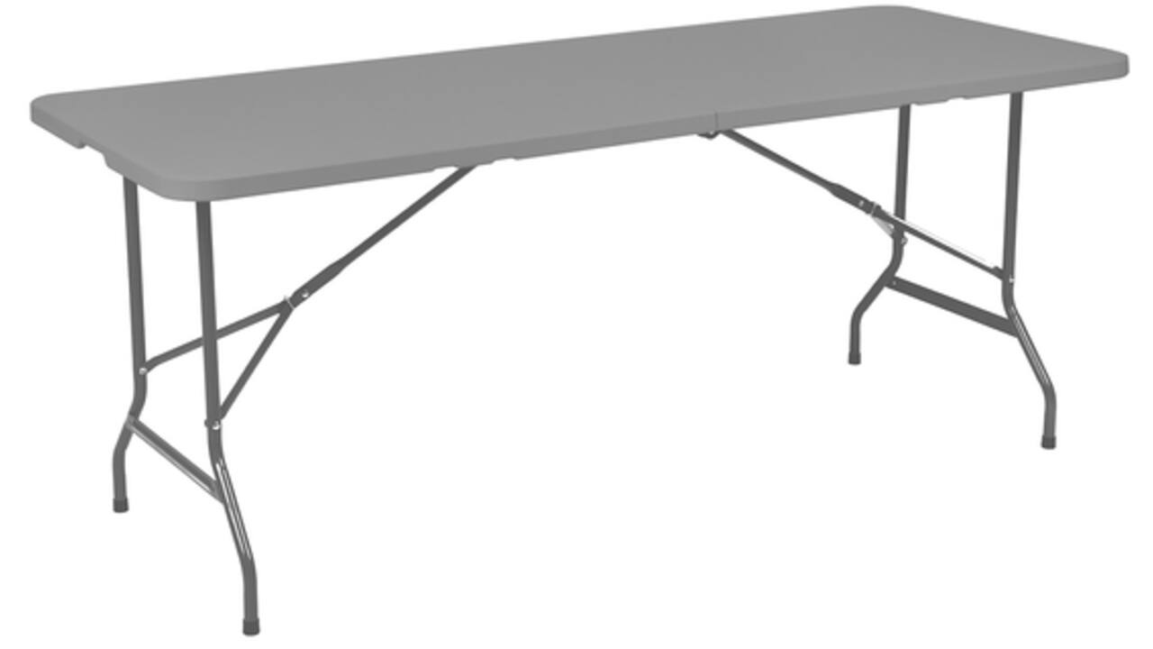 Vouwtafel BRASQ 180x70x74cm FT180 grijs