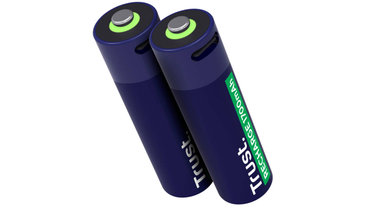 Batterij Trust USB-C oplaadbaar AA 2 stuks
