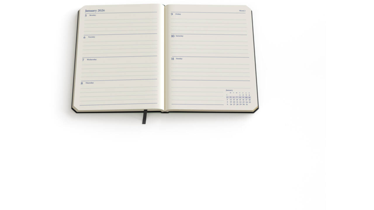 Agenda 2026 de KEMPEN Weekly Planner Pocket 7dagen/2pagina's assorti