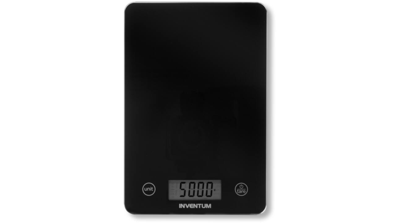 Keukenweegschaal Inventum tot 5 kilogram zwart