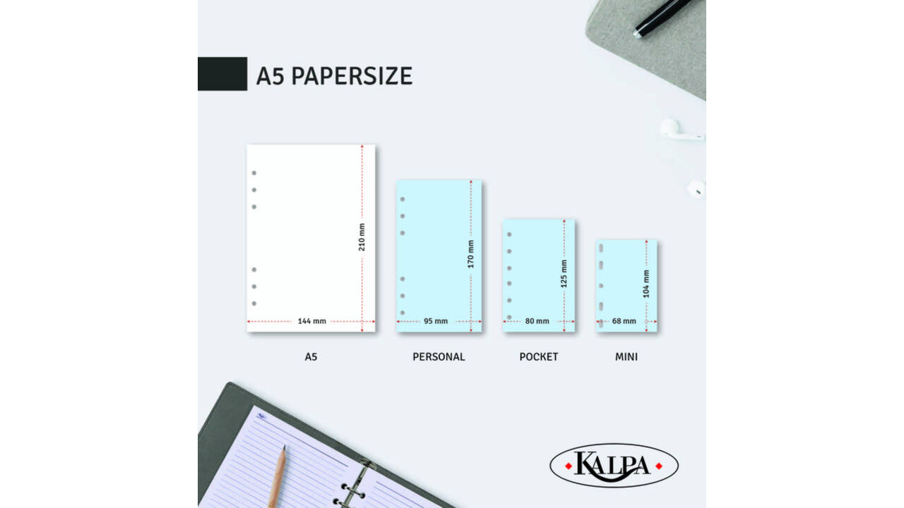 Agendavulling 2026 Kalpa A5 1dag/1pagina