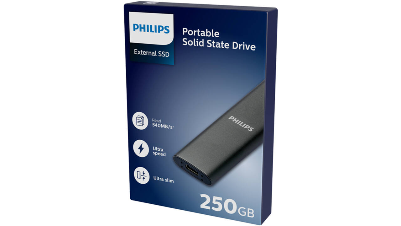 SSD Philips External 250 GB Ultra Speed Space Grey