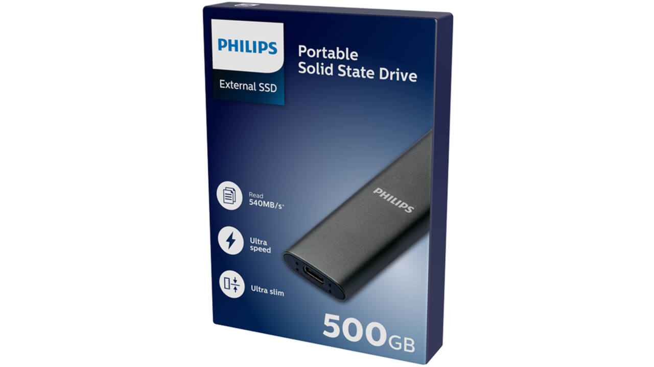 SSD Philips External 500 GB Ultra Speed Space Grey