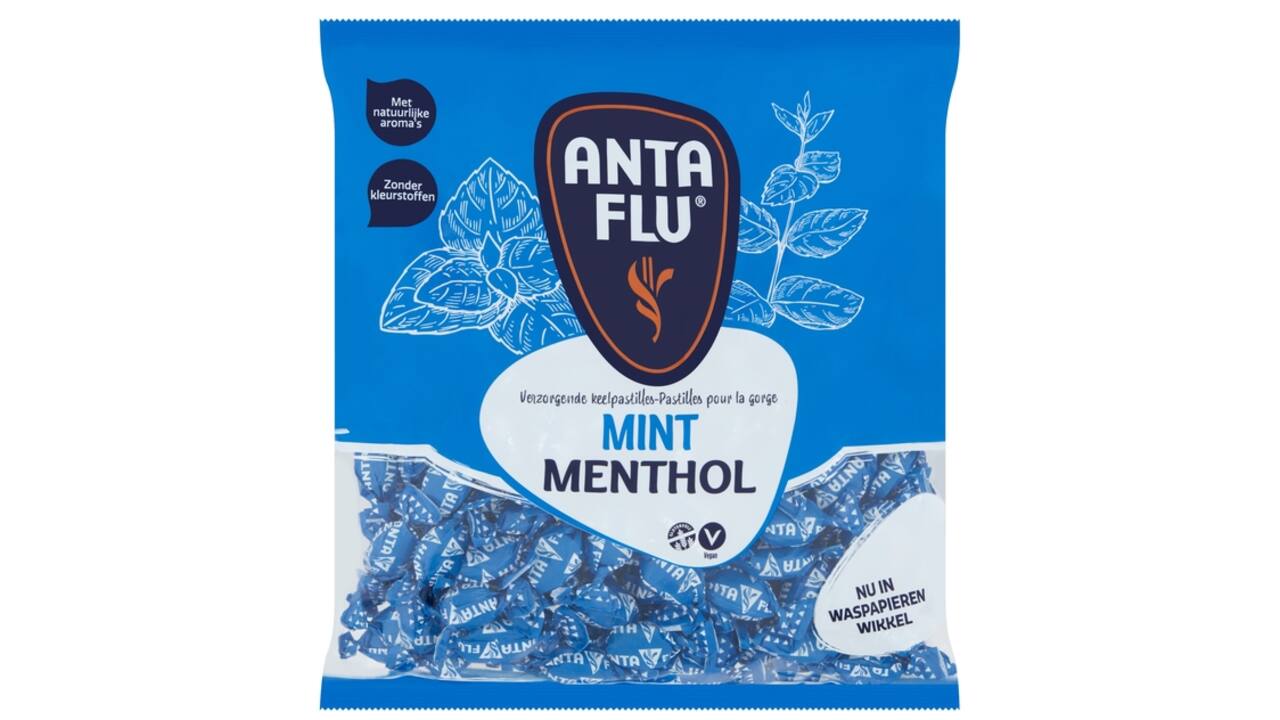 Keelpastilles Anta Flu mint zak 1 kilogram