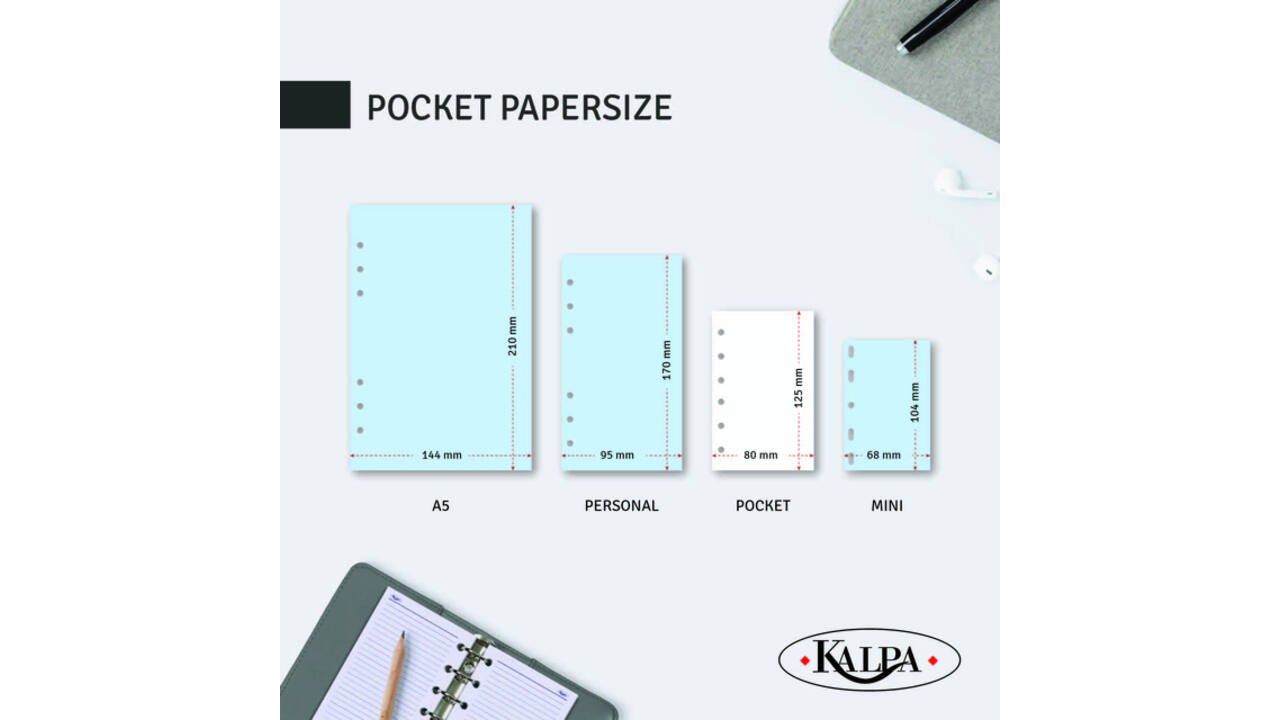 Agendavulling 2026 Kalpa Pocket 1dag/1pagina