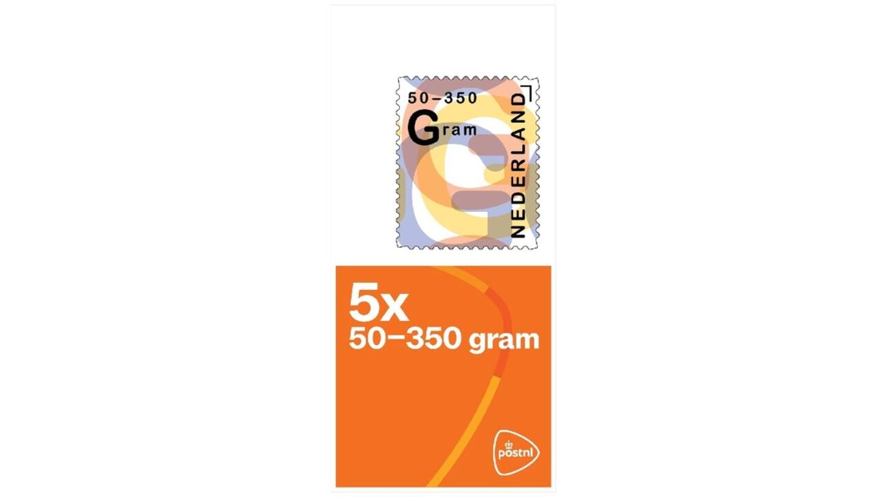 Postzegel Nederland 50-350 gram 5 per vel