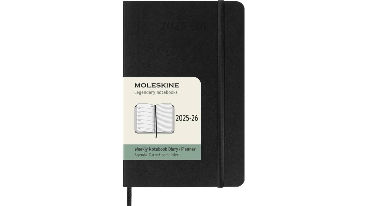 Agenda 2025/2026 Moleskine 18M Planner Weekly 7dagen/1pagina pocket sc black