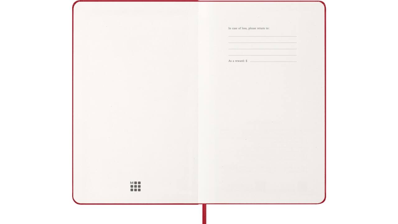 Agenda 2026 Moleskine 12M Planner Weekly 7dagen/1pagina large hc scarlet red