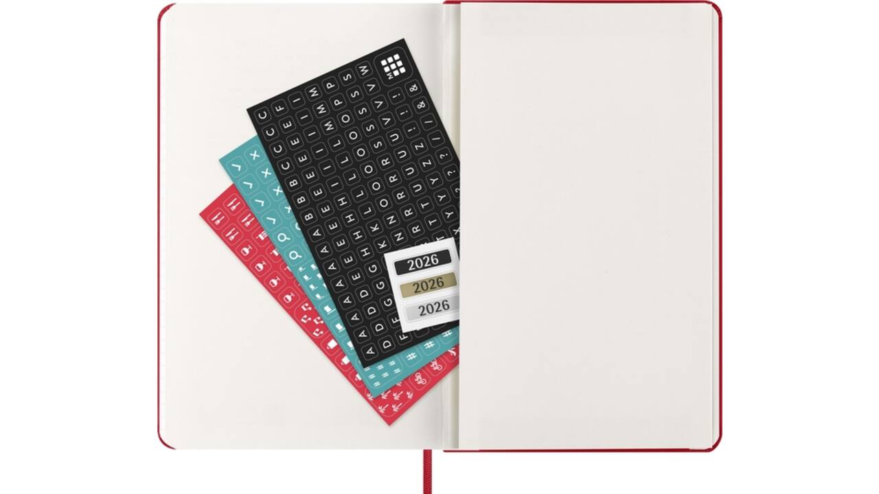 Agenda 2026 Moleskine 12M Planner Weekly 7dagen/1pagina large hc scarlet red