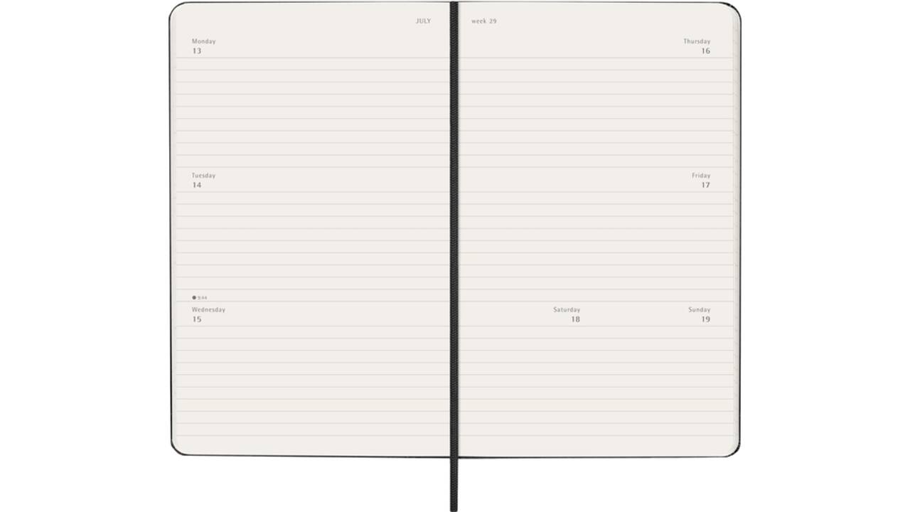 Agenda 2026 Moleskine 12M Planner Weekly 7dagen/2pagina's large hc black