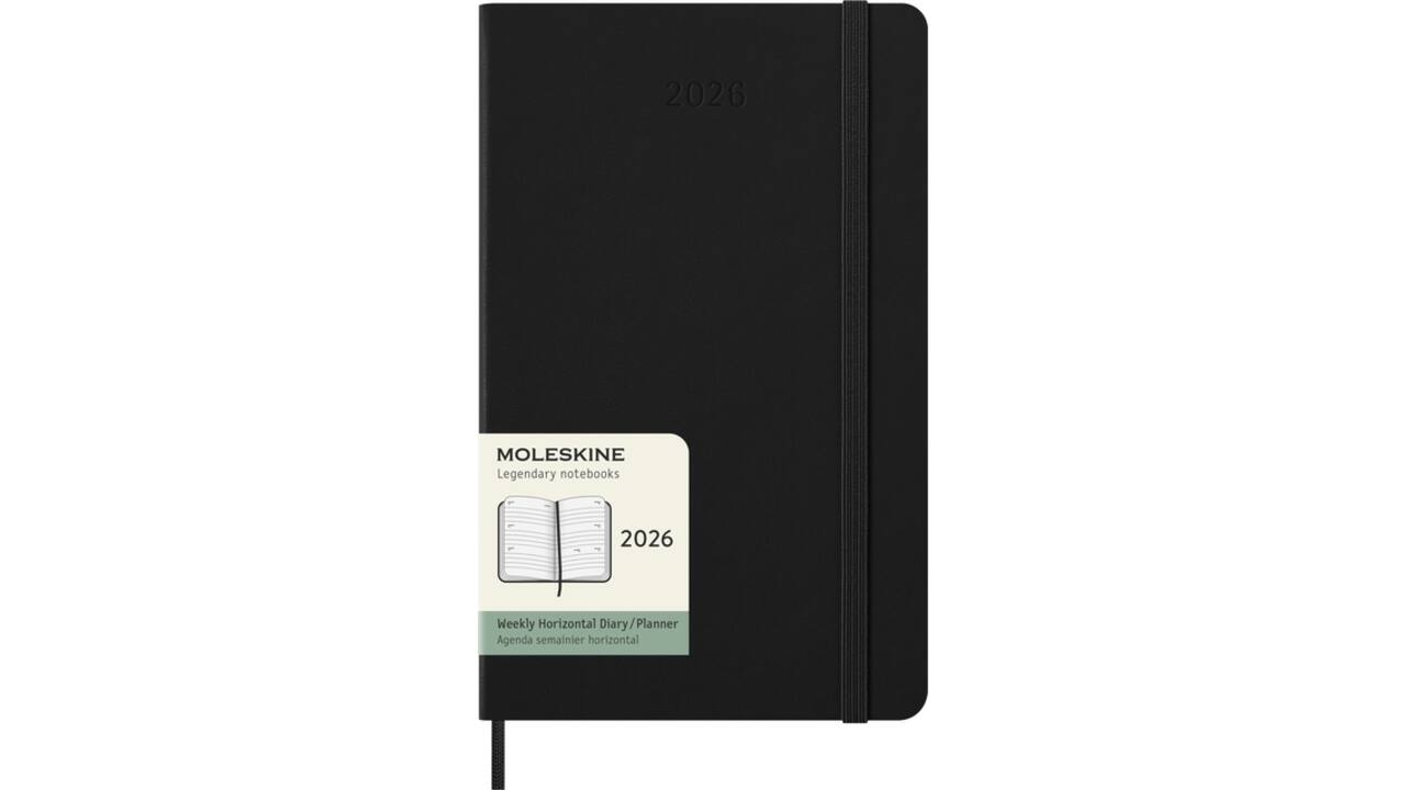 Agenda 2026 Moleskine 12M Planner Weekly 7dagen/2pagina's large hc black