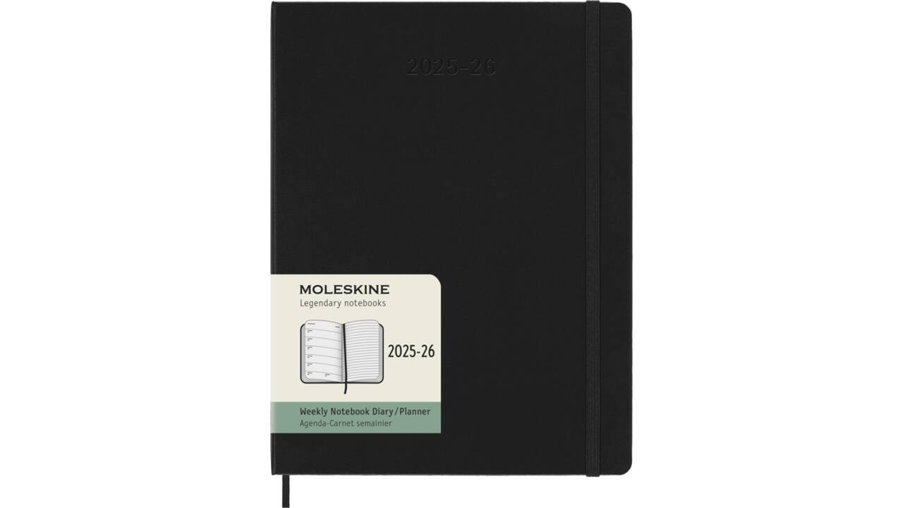 Agenda 2025/2026 Moleskine 18M Planner Weekly 7dagen/1pagina XL hc black