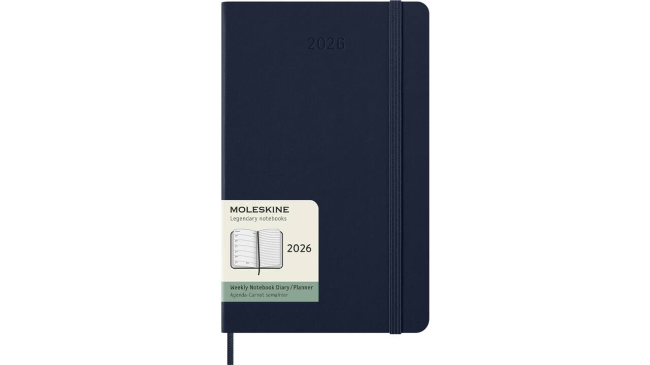 Agenda 2026 Moleskine 12M Planner Weekly 7dagen/1pagina large hc sapphire blue