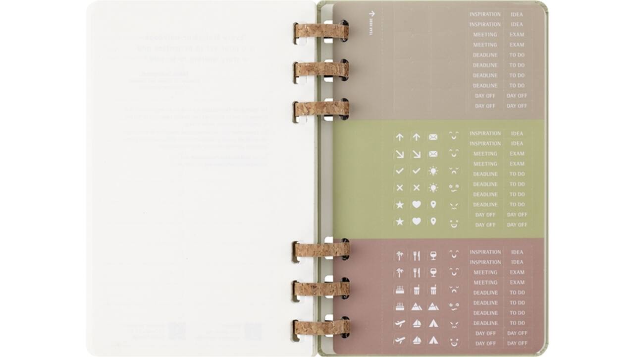 Agenda 2025/2026 Moleskine 12M Academic Weekly 7d/1p Myrtle large kiwi