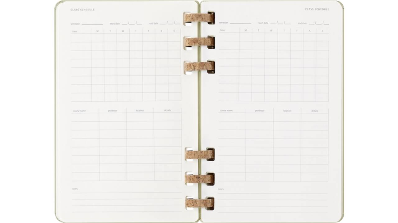 Agenda 2025/2026 Moleskine 12M Academic Weekly 7d/1p Myrtle large kiwi