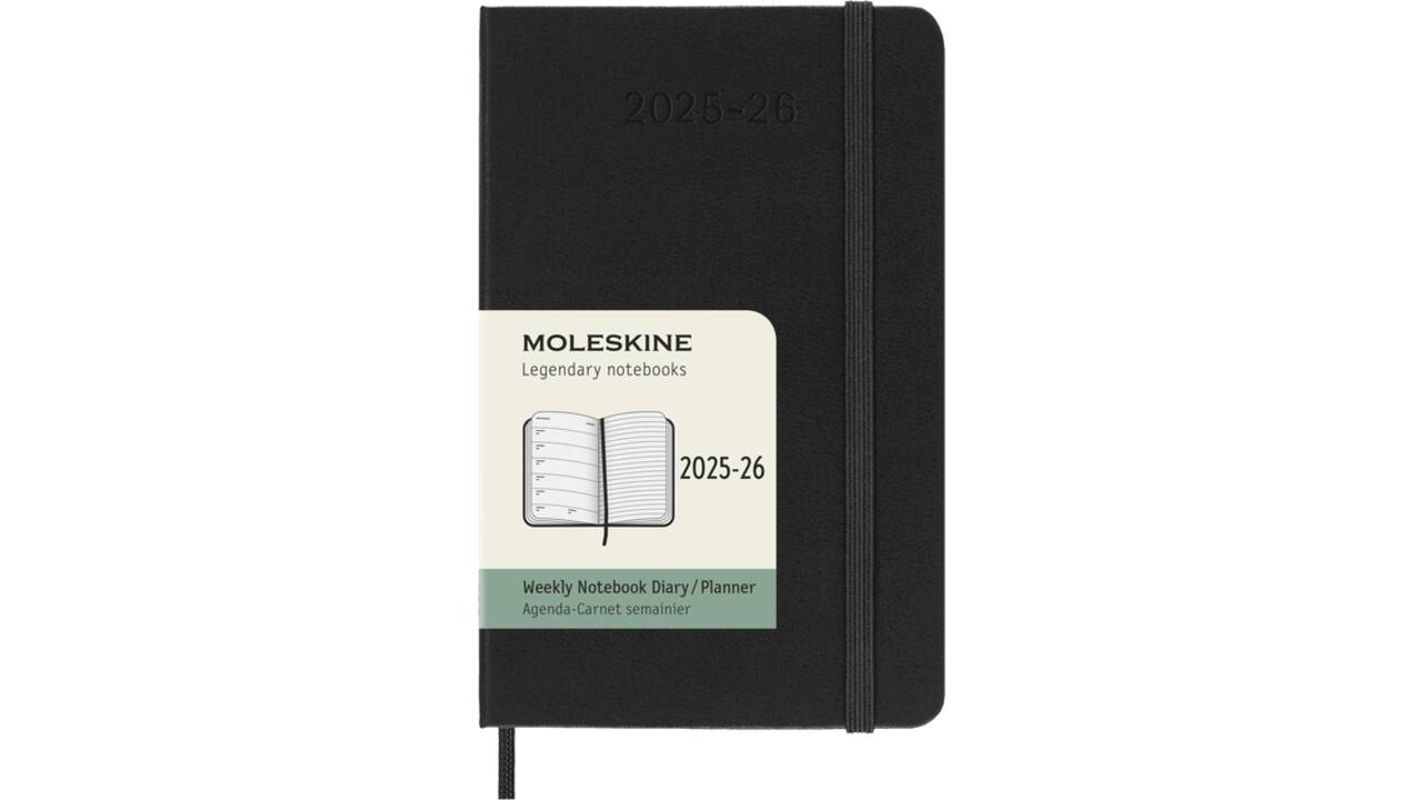 Agenda 2025/2026 Moleskine 18M Planner Weekly 7dagen/1pagina pocket hc black