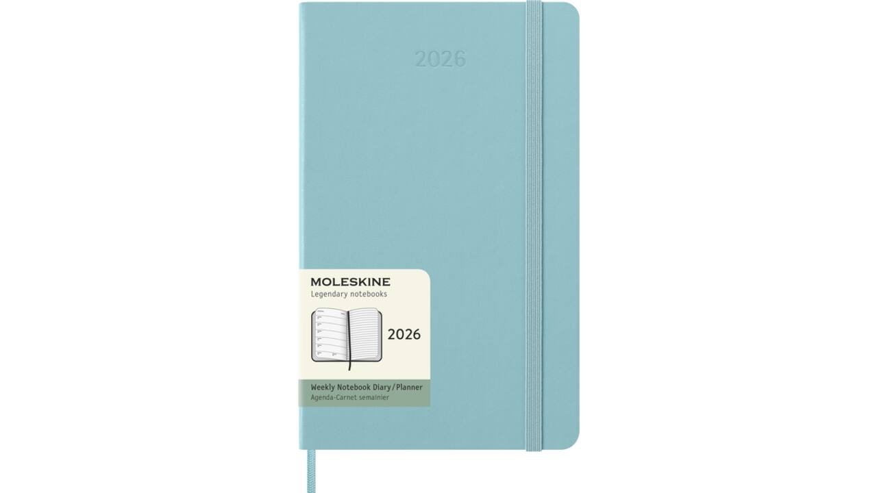 Agenda 2026 Moleskine 12M Planner Weekly 7dagen/1pagina large hc aquamarine