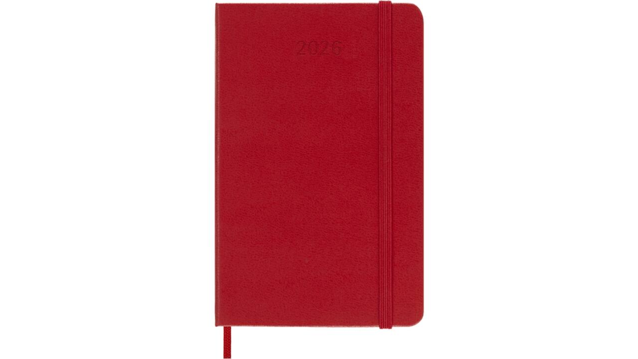 Agenda 2026 Moleskine 12M Planner Weekly 7dagen/1pagina pocket hc scarlet red