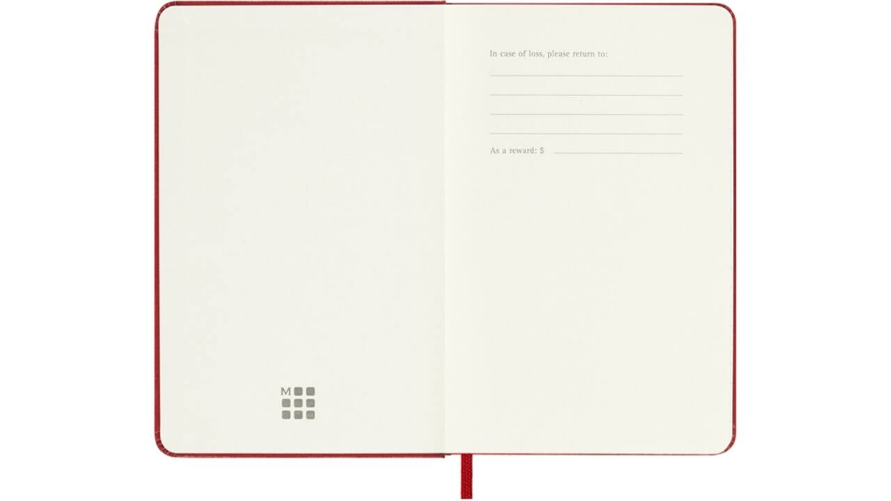 Agenda 2026 Moleskine 12M Planner Weekly 7dagen/1pagina pocket hc scarlet red