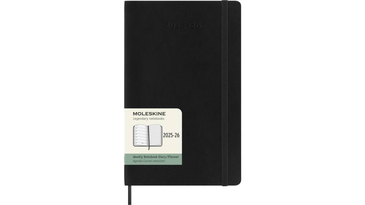 Agenda 2025/2026 Moleskine 18M Planner Weekly 7dagen/1pagina large sc black