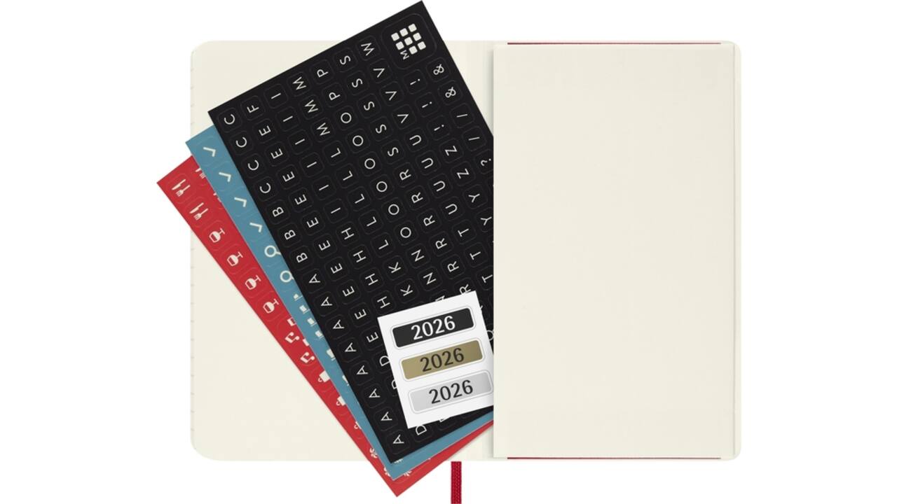 Agenda 2026 Moleskine 12M Planner Weekly 7dagen/1pagina pocket sc scarlet red