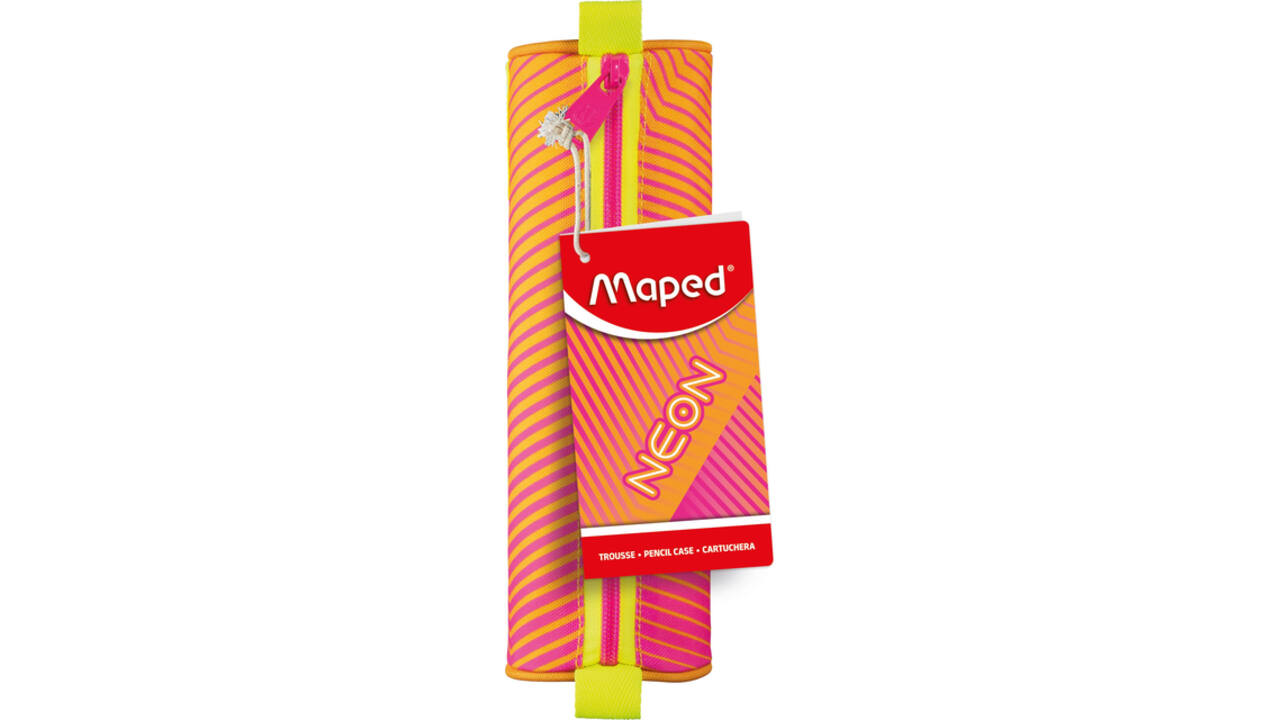 Etui Maped Neon rond oranje-roze