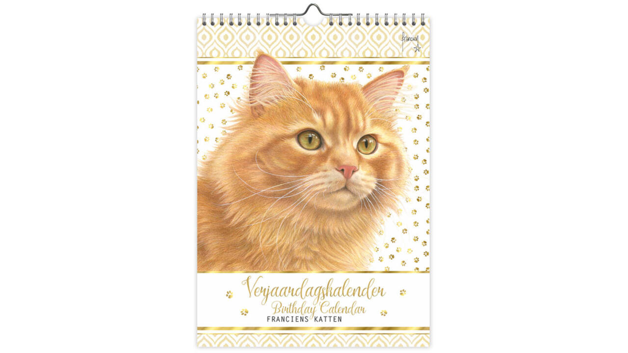 Verjaardagskalender Franciens Katten "Jeroen" A4