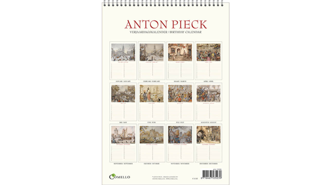Verjaardagskalender Anton Pieck Zicht op haven A4