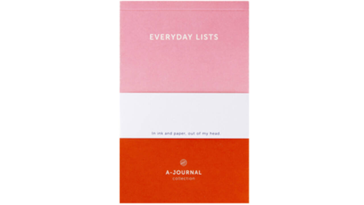 Notitieblok A6 roze/rood A journal lijn
