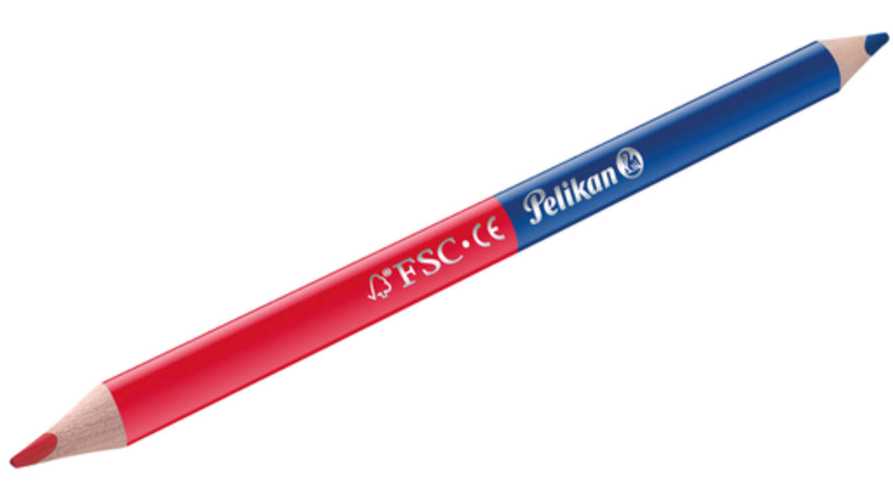 Potlood Pelikan 3mm rood/blauw