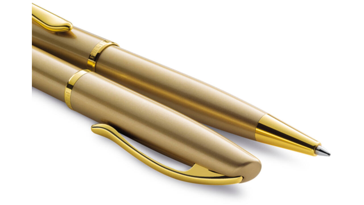Schrijfset Pelikan Jazz Noble Elegance K36+P36 medium gold