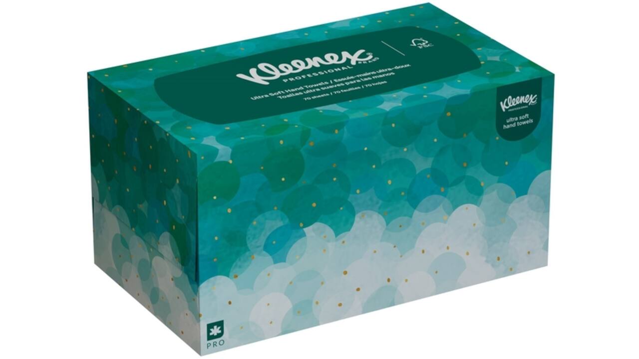Handdoek Kleenex Ultra Pop-up Box 1-laags 226x254mm 70 vel wit 6088