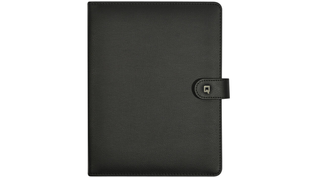 Schrijfmap DESQ voor tablet 7"-10" met sluitclip zwart