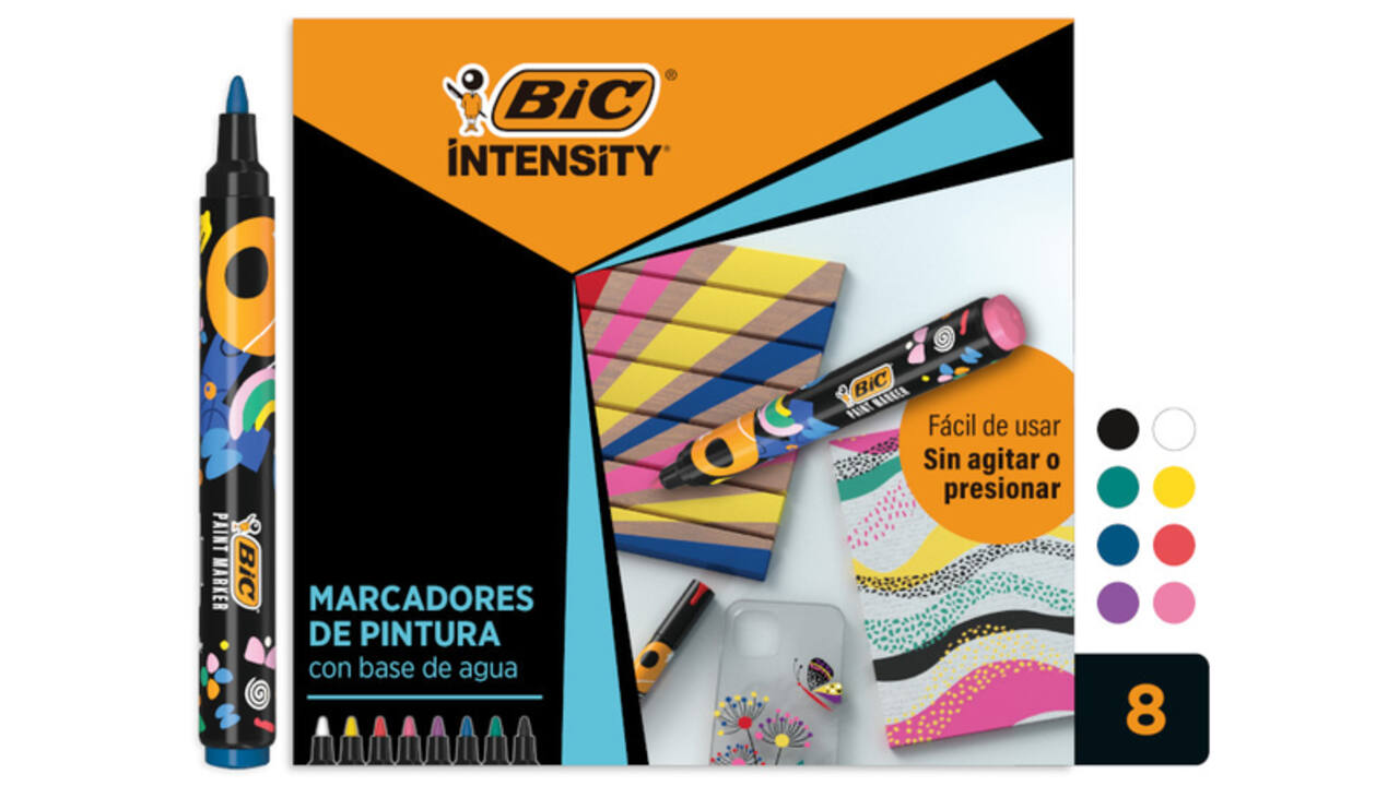 Paintmarker Bic Intensity assorti 8 stuks
