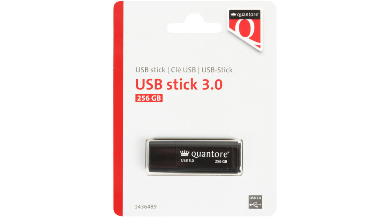 USB-stick Quantore 256GB 3.0 zwart