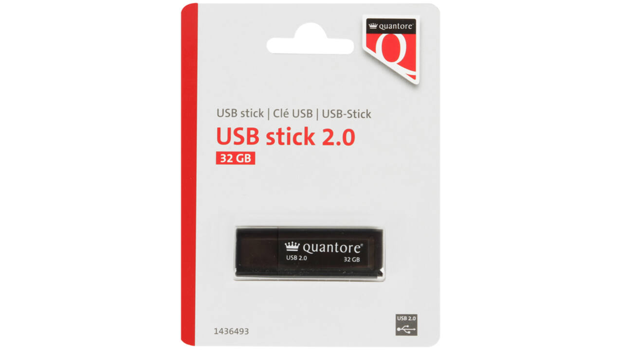 USB-stick Quantore 32GB 2.0 zwart